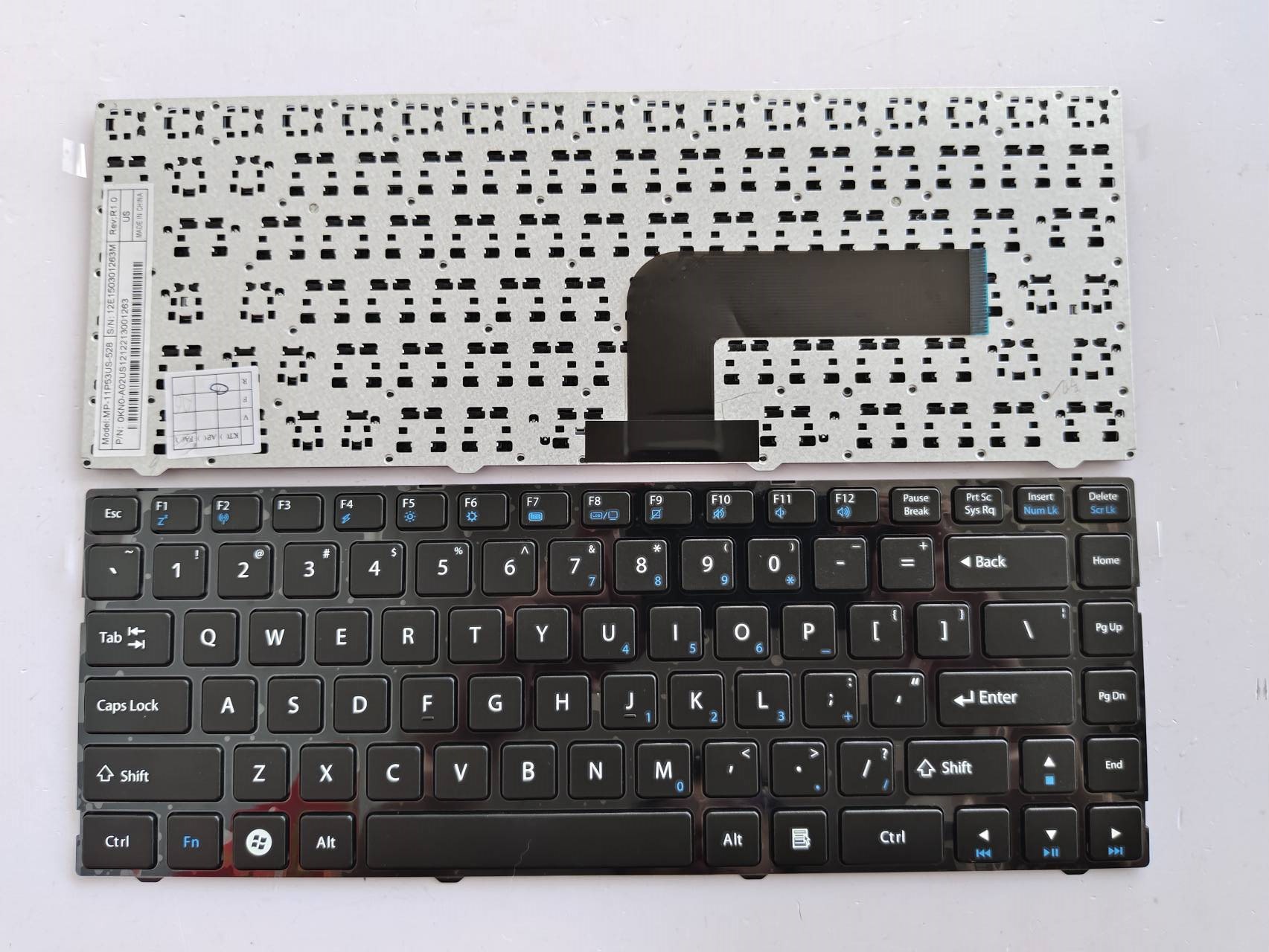 Picture of New Replacement Laptop Keyboard For CLEVO B14Y BLACK FRAME BLACK US Layout